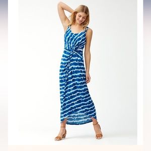 Never worn! Tommy Bahamas Oliana Stripe Tambour Maxi Dress tropical beach dress
